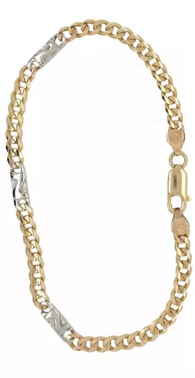 Αλυσίδα Χειρός Mertzios.gr Χρυσή 14K Λεπτή Πάχους 4.5mm & Μήκους 22cm