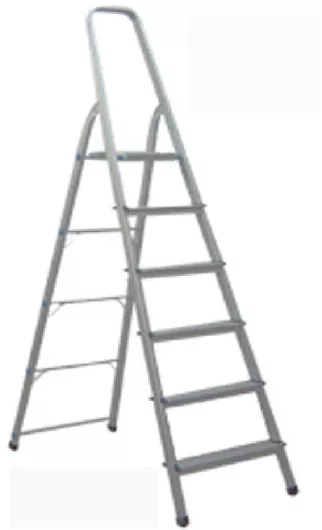 Σκάλα GTC Οικιακή Αλουμινίου με 2x6 Σκαλοπάτια 160cm