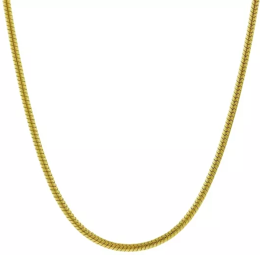 Αλυσίδα Λαιμού Φίδι από Ανοξείδωτο Ατσάλι Επιχρυσωμένη Λεπτή Πάχους 5mm