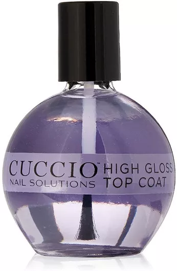 Top Coat Cuccio High Gloss για Απλά Βερνίκια Quick Dry 75ml