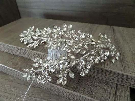 Νυφική Κουάφ Χτενάκι Κ639, sil-K639