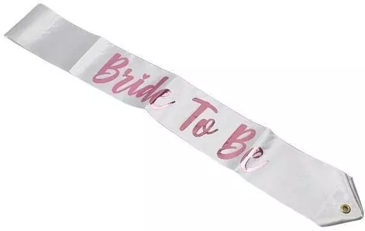 ΚΟΡΔΕΛΑ ΝΥΦΗΣ BRIDE TO BE 10X154CM (ΡΟΖ)