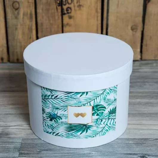 ΚΟΥΤΙ ΣΥΝΘΕΣΗΣ ΧΑΡΤΙΝΟ 20Χ15CM ΚΑΡΔΙΕΣ ΦΥΛΛΑ ΛΕΥΚΟ