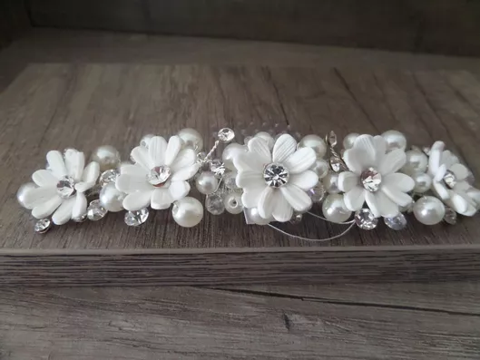 Νυφική Κουάφ Χτενάκι Κ624, sil-K624