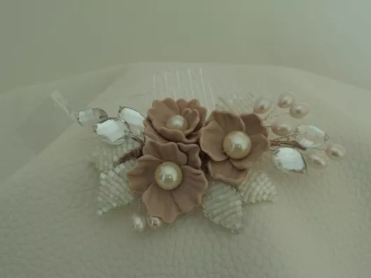 Νυφική Κουάφ Χτενάκι Κ458, sil-k458