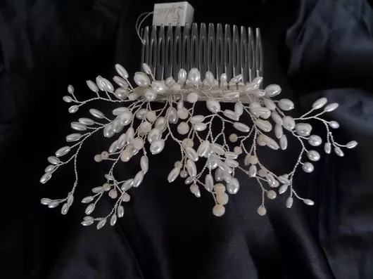 Νυφική Κουάφ Χτενάκι Κ361, sil-k361