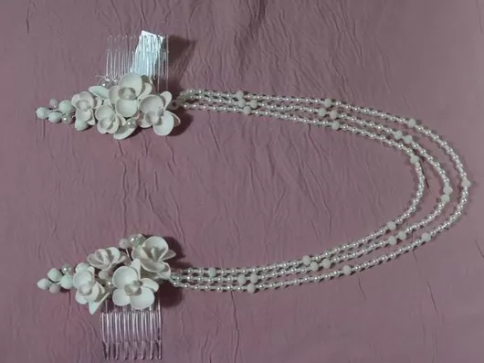 Νυφική Κουάφ Χτενάκι Κ305, sil-k305