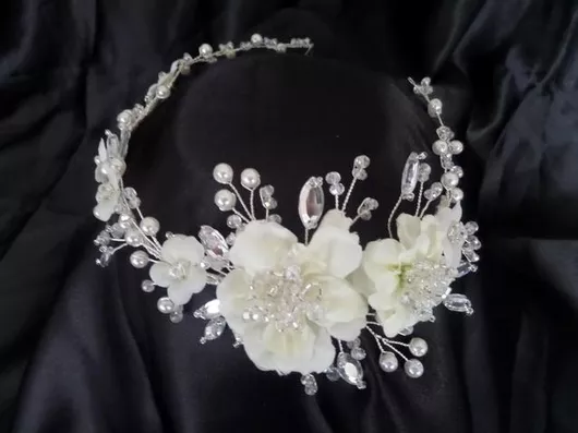 Νυφική Κουάφ Στεφανάκι Κ413, sil-k413