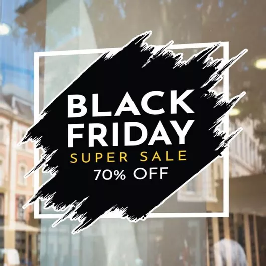 Αυτοκόλλητο Βιτρίνας Epigrami Black Friday 40x40cm SA-03-096