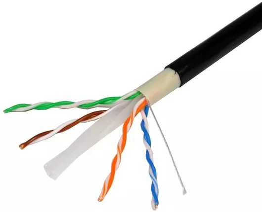 Καλώδιο Δικτύου U/UTP Cat.6 Ethernet εξωτερικού χώρου 1m Μαύρο