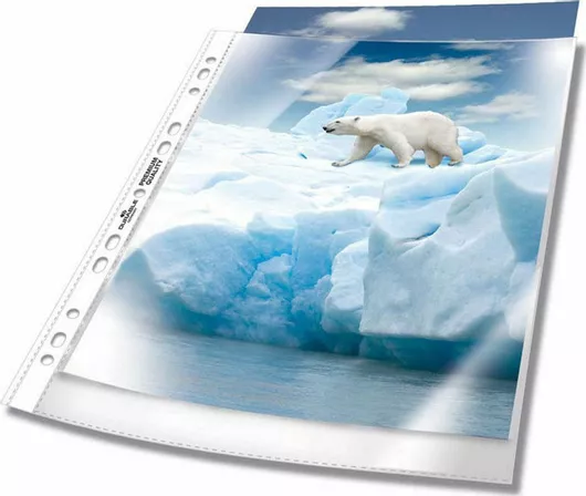 Ζελατίνες Durable Πλαστικές για Έγγραφα Τύπου "Π" A4 με Τρύπες 50τμχ