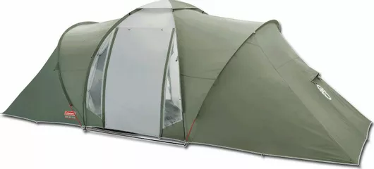 Σκηνή Camping Coleman Τούνελ Πράσινη με Διπλό Πανί 4 Εποχών για 6 Άτομα 640x230x160cm