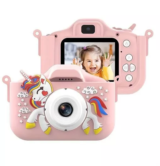 Unicorn Compact Φωτογραφική Μηχανή με Οθόνη 2" Ροζ