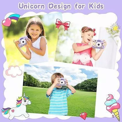 Compact Φωτογραφική Μηχανή Unicorn με Οθόνη 2" Μοβ