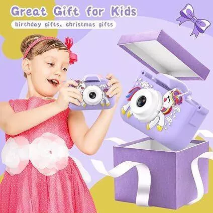 Compact Φωτογραφική Μηχανή Unicorn με Οθόνη 2" Μοβ