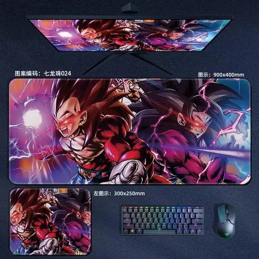 Gaming Mousepad Vegeta 444 Dragon Ball Z XXXXL 900x400 Super Soft Βαση για Ποντικι