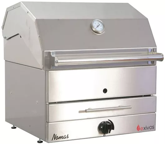 Ψησταριά Υγραερίου Exivos 451047 με 1 Εστία Inox Ασημί