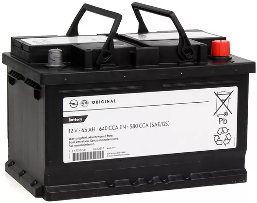 Μπαταρία Αυτοκινήτου Opel με Χωρητικότητα 65Ah & CCA 640A