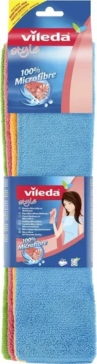 Πανάκι Καθαρισμού Vileda Style με Μικροΐνες Γενικής Χρήσης 36x38cm 4τμχ. Πολύχρωμο