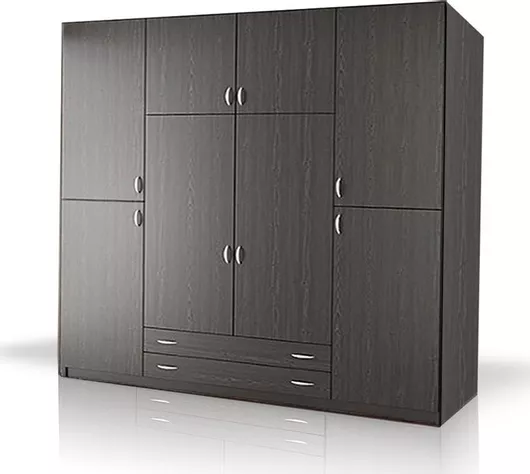 Ντουλάπα Ρούχων Τετράφυλλη 2 Εποχών με Πατάρι 182x60x240cm