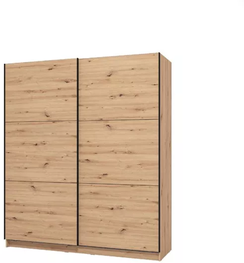 Ντουλάπα Ρούχων Συρόμενη Sierra 180 180x62.5x210cm Artisan Oak