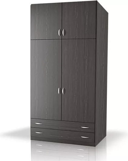 Ντουλάπα 2φυλλη με πατάρι 100cm Μ. x 60cm x 240cm Υ.--ΚΩΔ.:10-06-2f