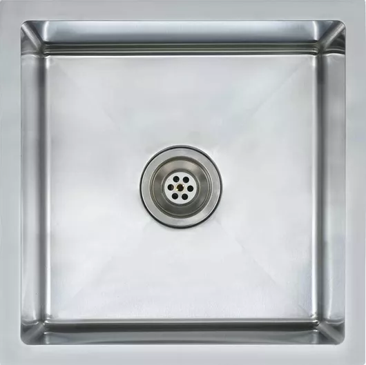 Νεροχύτης vidaXL Ένθετος Inox Brushed Μ44xΠ44cm Ασημί