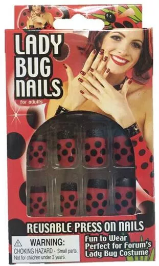 Αποκριάτικα Νύχια Μαύρα 14τμχ