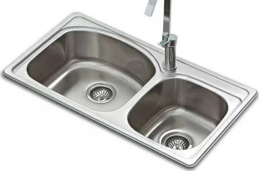Νεροχύτης Boloco BL828 Ένθετος Inox Σατινέ Μ85xΠ46cm Ασημί