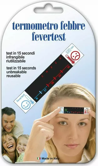 Θερμόμετρο Μετώπου Gima Fevertest Αυτοκόλλητο Μαύρο