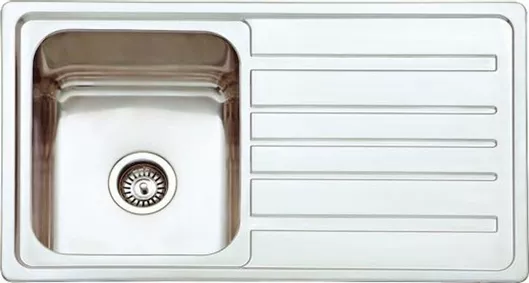 Νεροχύτης Boloco BL801 Ένθετος Inox Σατινέ Μ86xΠ50cm Ασημί