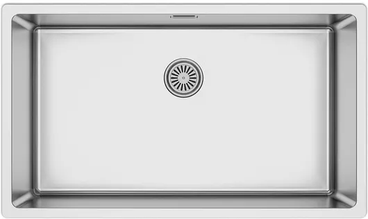 Νεροχύτης Excel Victoria 720MAS237 Υποκαθήμενος Inox Σατινέ Μ75xΠ44cm Ασημί