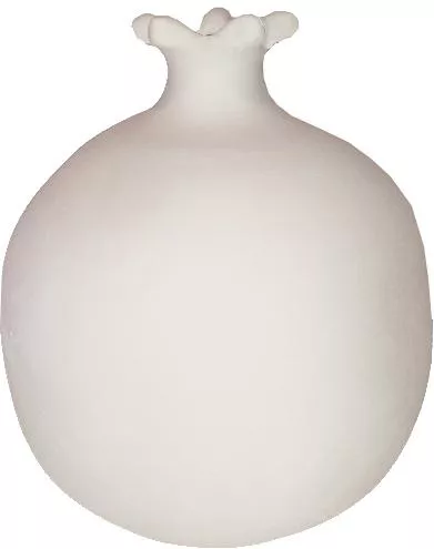 Dream Χειροποίητο Γούρι Ρόδι από Κεραμικό Υλικό Λευκό 12x12cm