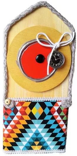 Chez Art Επιτραπέζιο Χειροποίητο Γούρι Μάτι Κόκκινο 26x12cm