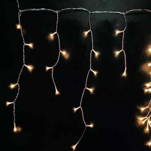 200 Λαμπάκια LED 6μ. x 50εκ Θερμό Λευκό τύπου Βροχή 1τμχ Adeleq