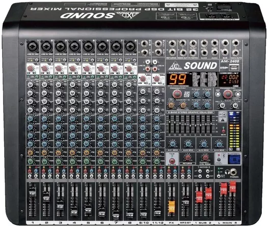 Αναλογική Κονσόλα AXD Sound AM-2408 Αυτοενισχυόμενη 8 Καναλιών & Bluetooth