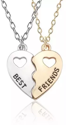Κολιέ Γυναικείο Σετ Best Friends  Ατσάλι