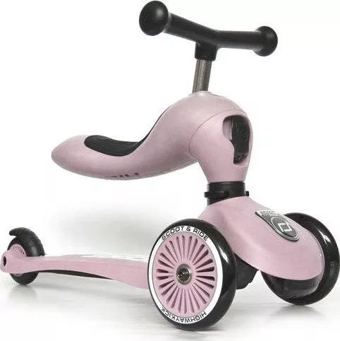 Παιδικό Πατίνι Scoot & Ride Highwaykick 1 Τρίτροχο με Κάθισμα για 1-5 Ετών Ροζ