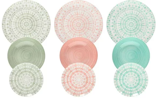 Σερβίτσιο Πιάτου HFA Gipsy από Πορσελάνη 18τμχ Πολύχρωμο