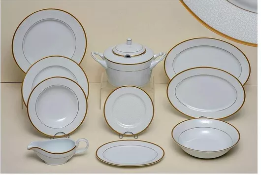 Σερβίτσιο Πιάτου Christinholm 18796 από Πορσελάνη 72τμχ Χρυσό