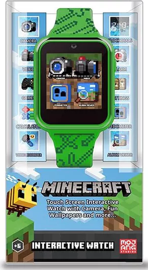 Disney Minecraft Παιδικό Smartwatch με Λουράκι από Καουτσούκ/Πλαστικό Πράσινο