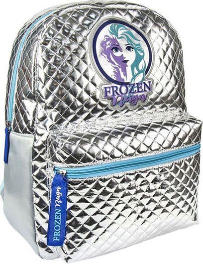Σχολική Τσάντα Πλάτης Δημοτικού Καπιτονέ Disney Frozen Ασημί