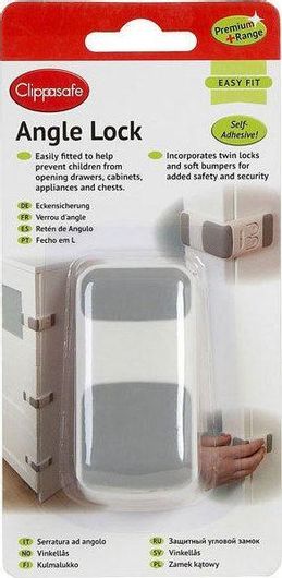 Clippasafe Προστατευτικό για Ντουλάπια & Συρτάρια με Αυτοκόλλητο από Πλαστικό Γκρι