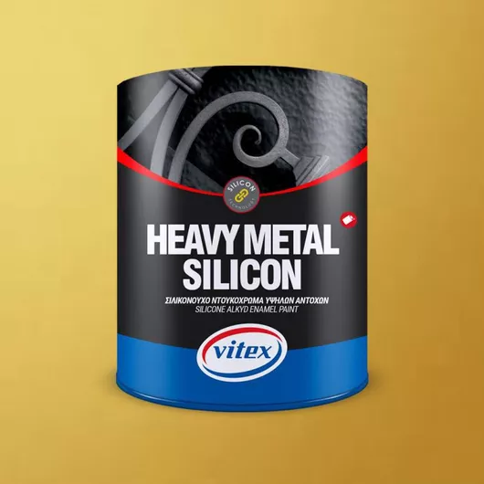 Vitex Heavy Metal Silicon Σιλικονούχο Αντισκωριακό Ντουκόχρωμα Μετάλλων Διαλύτη μεταλλιζε-χρυσοσ 0.180Lt