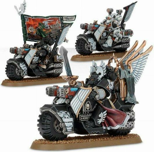 Figure Unpainted Games Workshop Warhammer 40000 - Dark Angels: Ravenwing Command Squad