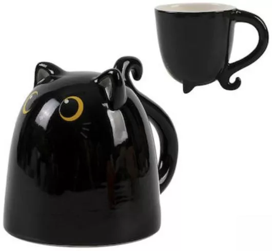 Total Gift Κούπα Κεραμική Μαύρη 300ml