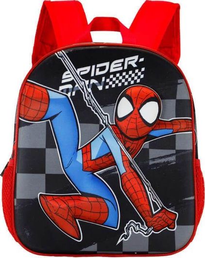Σχολική Τσάντα Πλάτης Δημοτικού Karactermania Marvel Spiderman Rally 26x11x31cm Κόκκινο