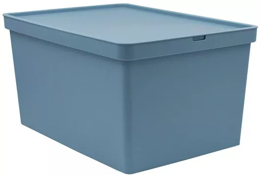 ΒΙΟΜΕΣ Πλαστικό Κουτί Αποθήκευσης με Καπάκι Μπλε 28x18x13.5cm