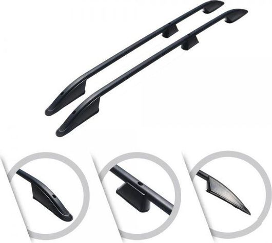 Μπάρες Οροφής Αυτοκινήτου Omtec για Volkswagen Caddy 2021+ Αλουμινίου L1 Μαύρο