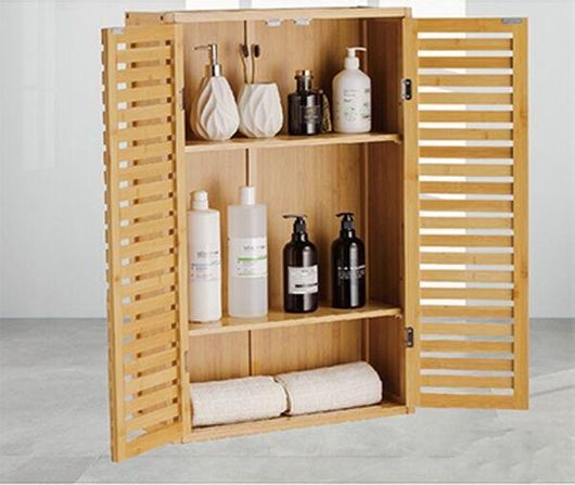 Ντουλάπι Sidirela E-4243 Ξύλινο Bamboo 56x20x81cm